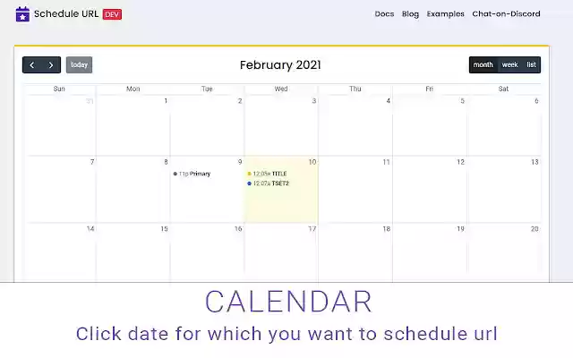 Schedule URL [DEV]  from Chrome web store to be run with OffiDocs Chromium online
